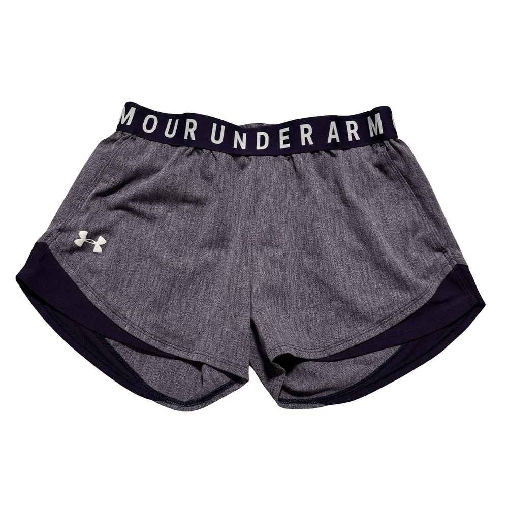 Under Armour Women's Loose Fit Athletic Running Gym Shorts Purple Size SM 26x2.5
